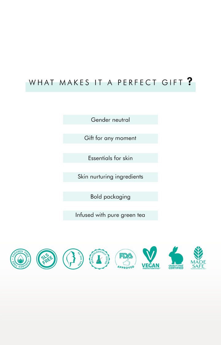 mcaffeine Green Tea Quick Face Detox Kit Face Wash, Face Scrub, Face