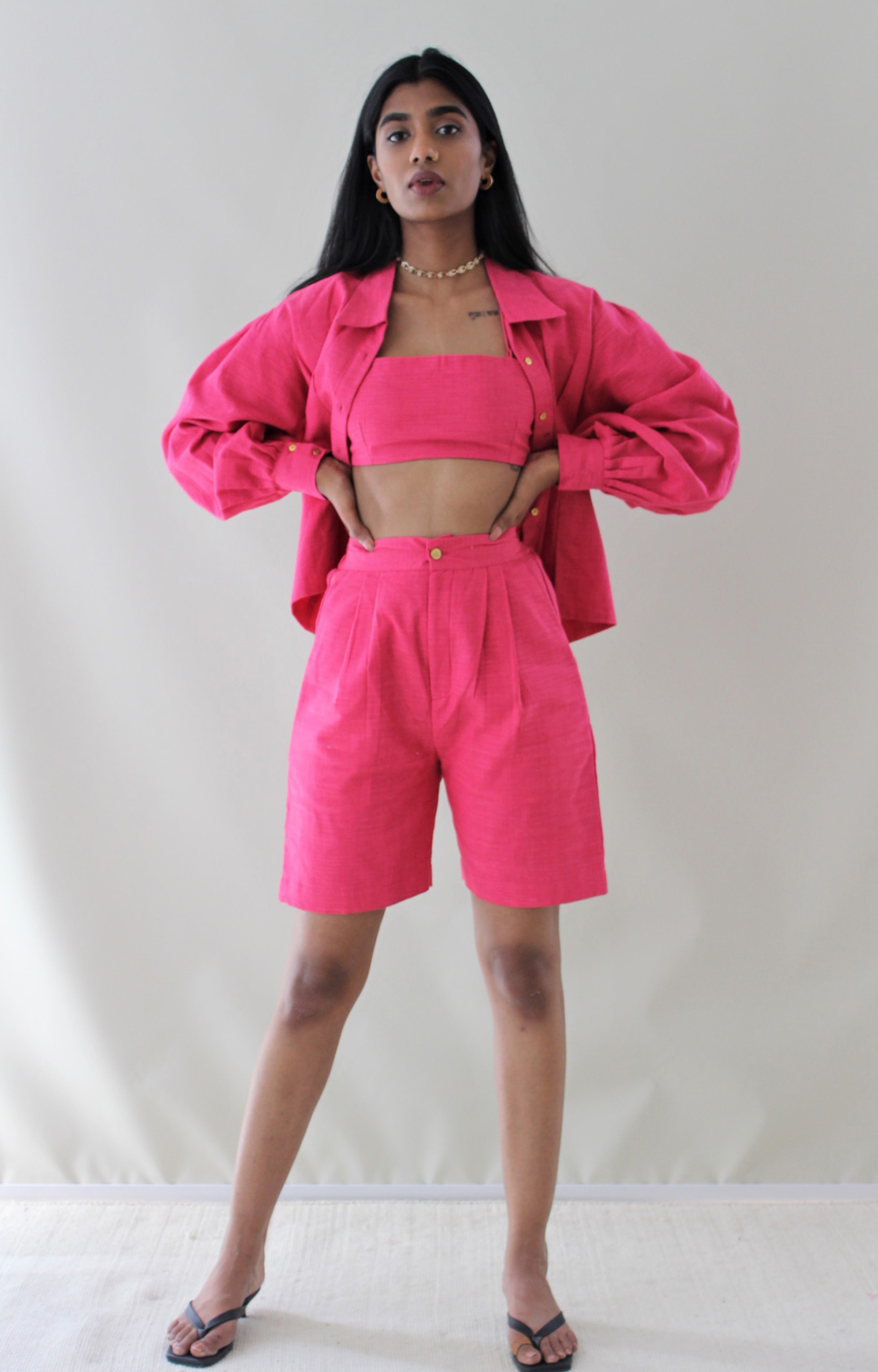 Anvi Bermuda Short Bottoms - Pink