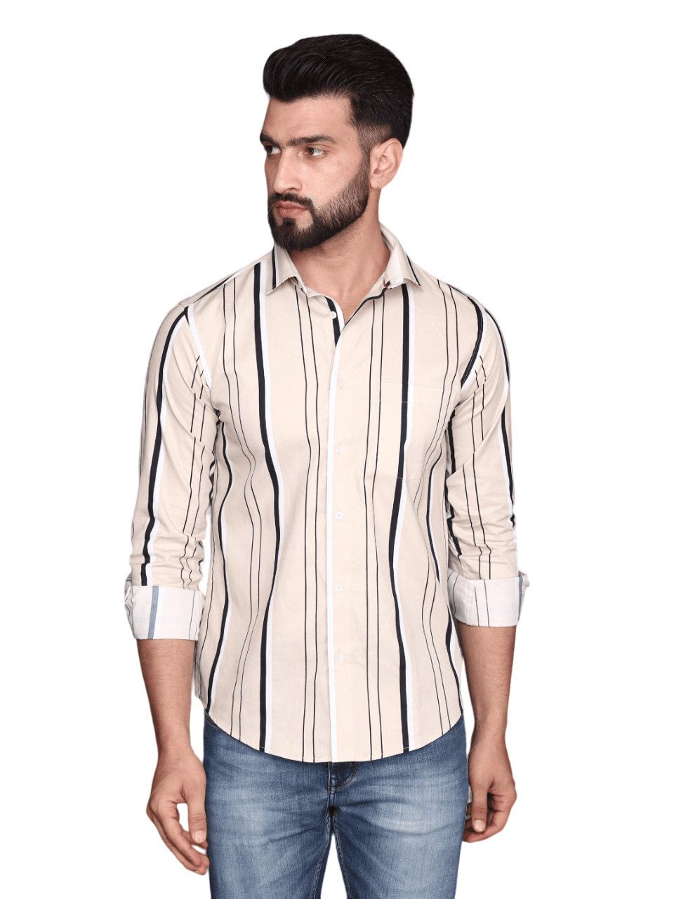Albion Mens Cafe Beige Shirt F/S