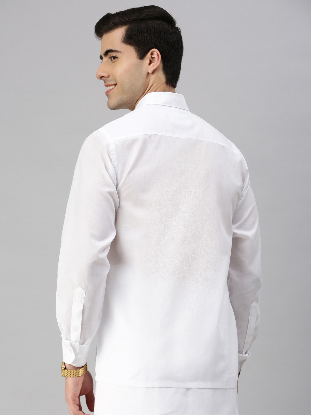 Alaya Cotton Mens Minister Cotton White Shirt 