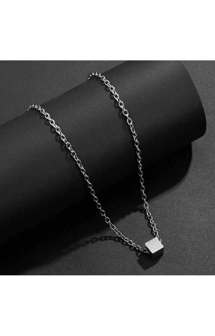 Demeter Cubic Silver Metal Chain