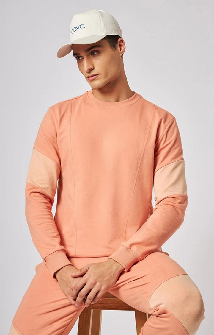 Cava Athleisure | Osaka Orange Patchwork Sweatshirt