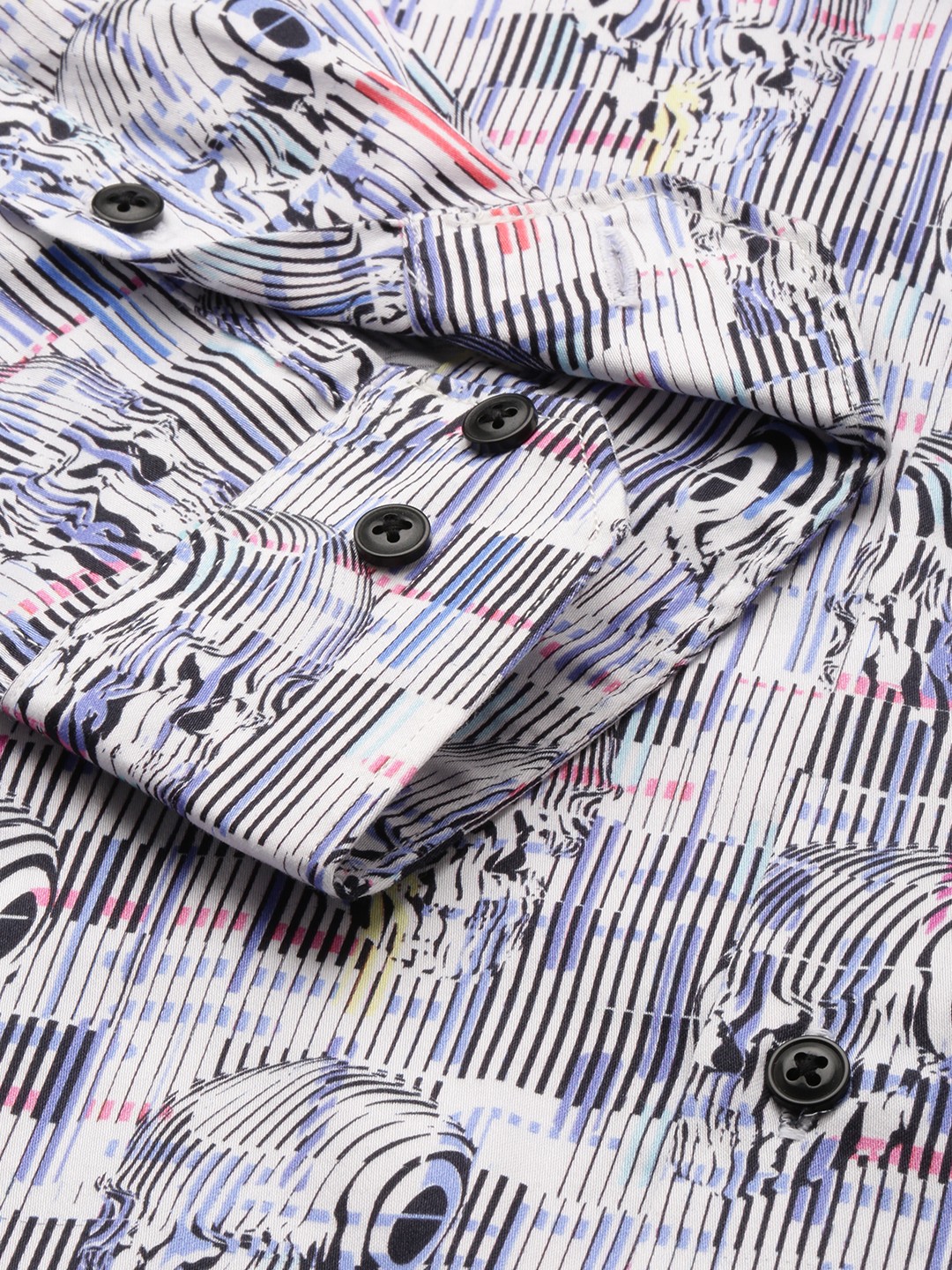 SHOWOFF Men's Spread Collar Multi Slim Fit Printed Shirt