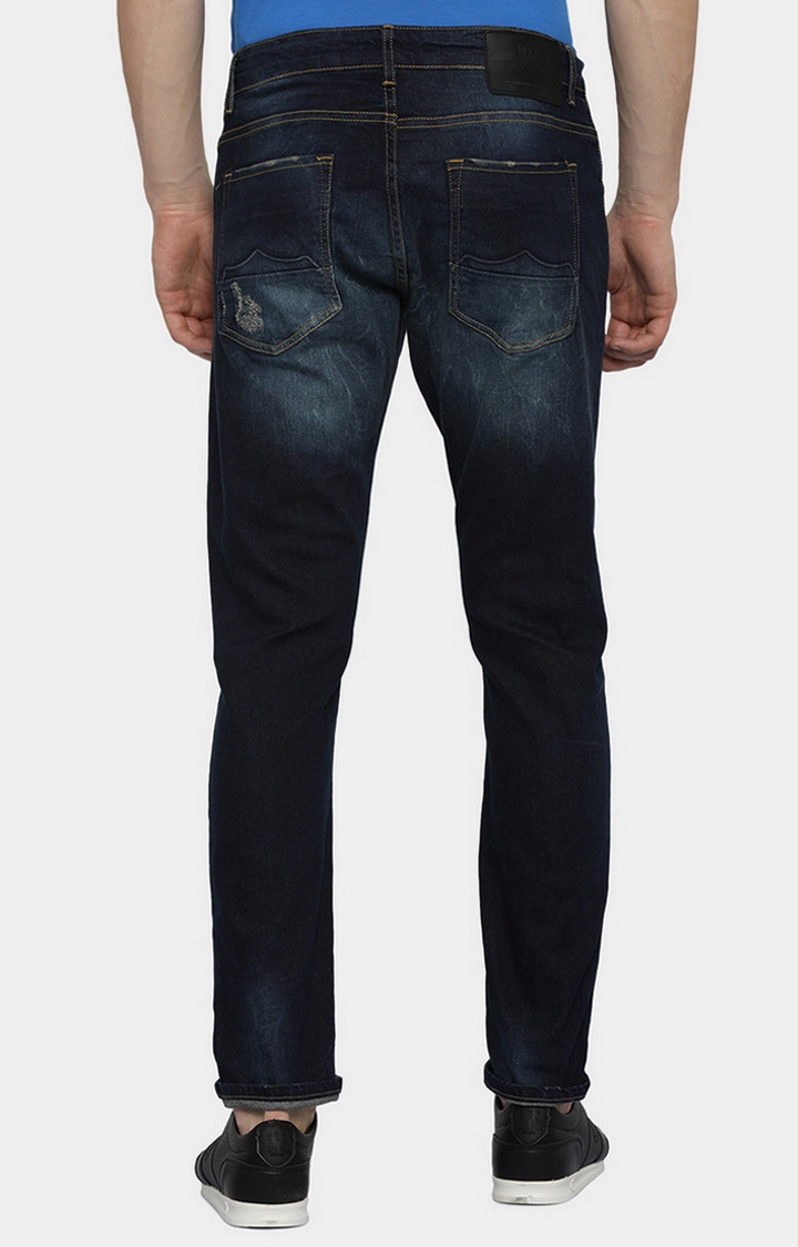 883 Police | Blue Solid Straight Jeans 3