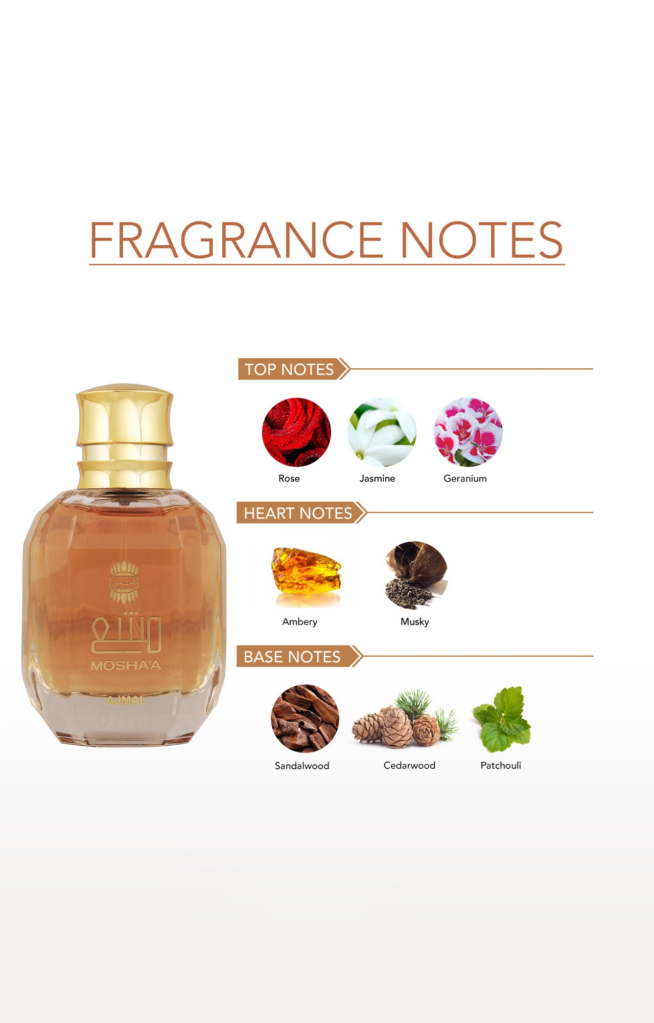 Ajmal | Ajmal Mosha’A Eau De Parfum 50ML Long Lasting Scent Spray Perfume Gift For Men & Women - Made In Dubai 2
