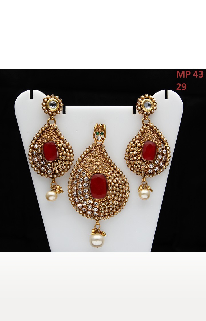55Carat | Red Copper 18K Gold Plated Crystal Jewellery Sets 1