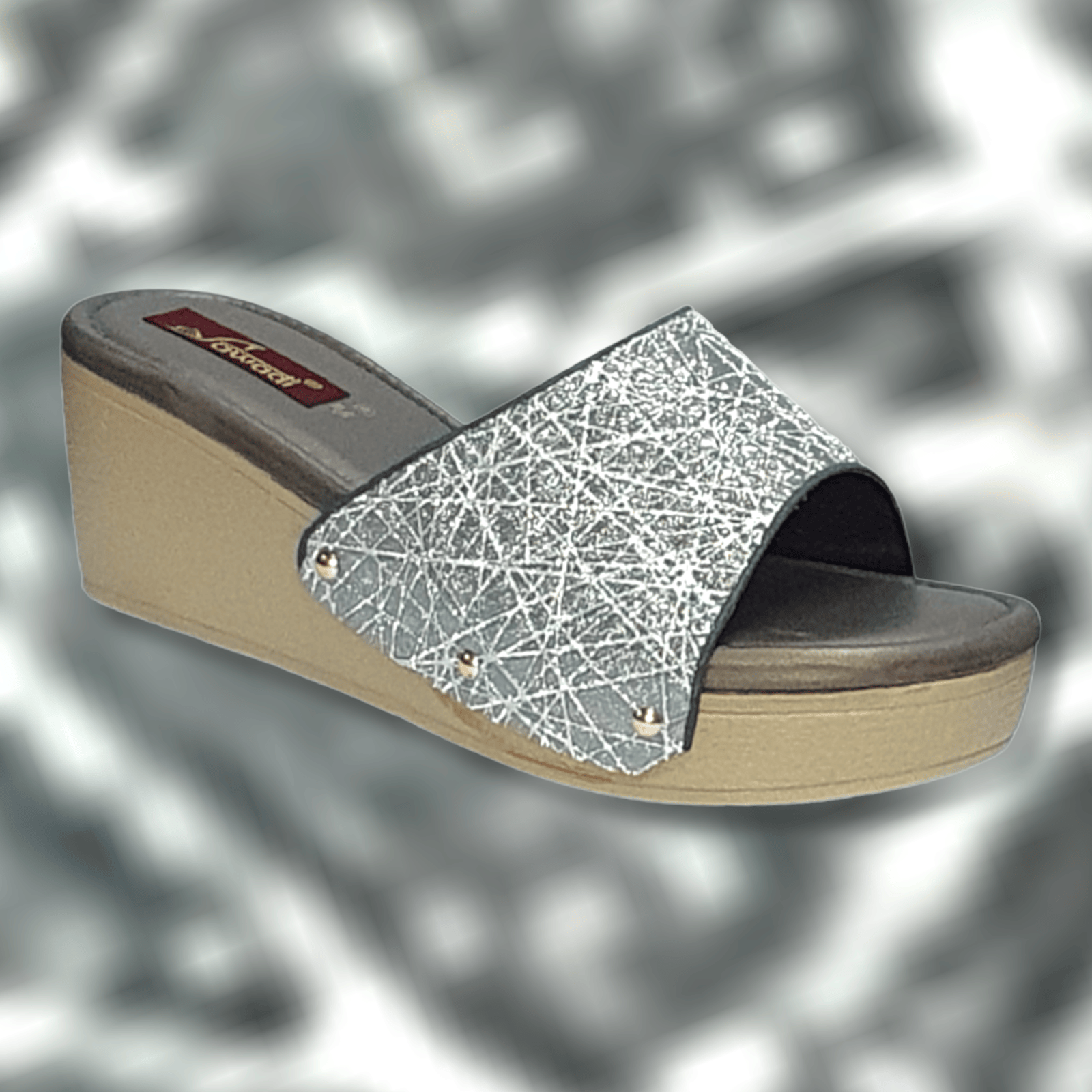 SAWADI | Women Grey Wedges Sandal Heels Sandal undefined