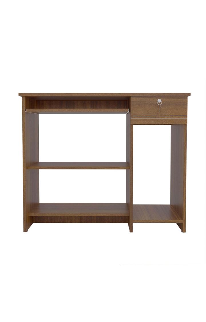 NEUDOT Bingo Engineered Wood Study Table | Multi-Purpose Study Table | Computer Table for Students | Office Table with 2 Drawers | Desk for Work from Home | 1 Year Warranty - Leon Teak