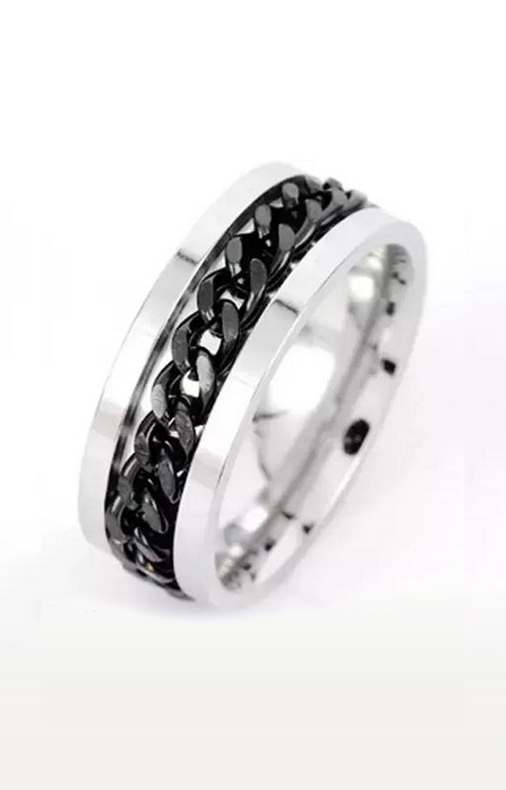 Salty | Men's Stainless Steel Jared Black Chain Ring