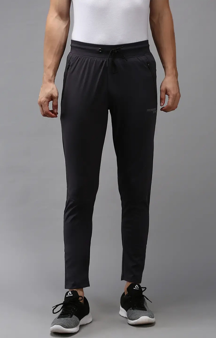 Showoff | SHOWOFF Men's Grey Regular Fit Solid Track Pant 0