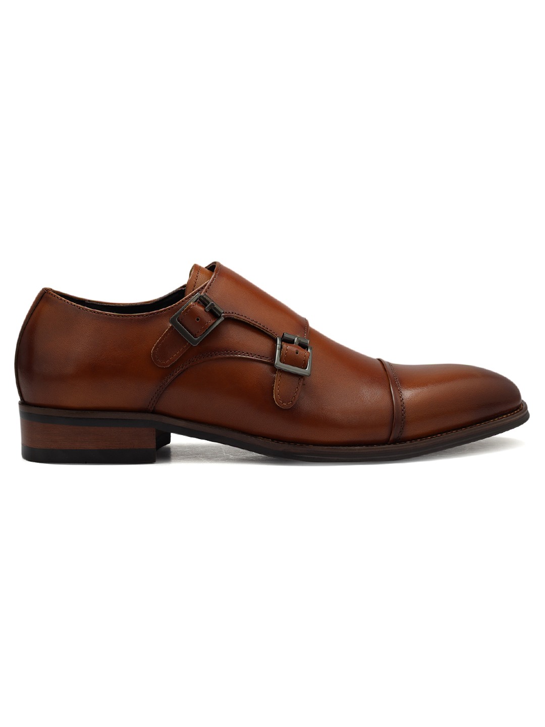 ROSSO BRUNELLO MEN TAN MONK STRAP