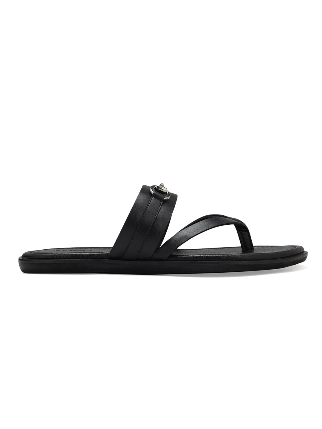 ROSSO BRUNELLO MEN BLACK SLIPPERS
