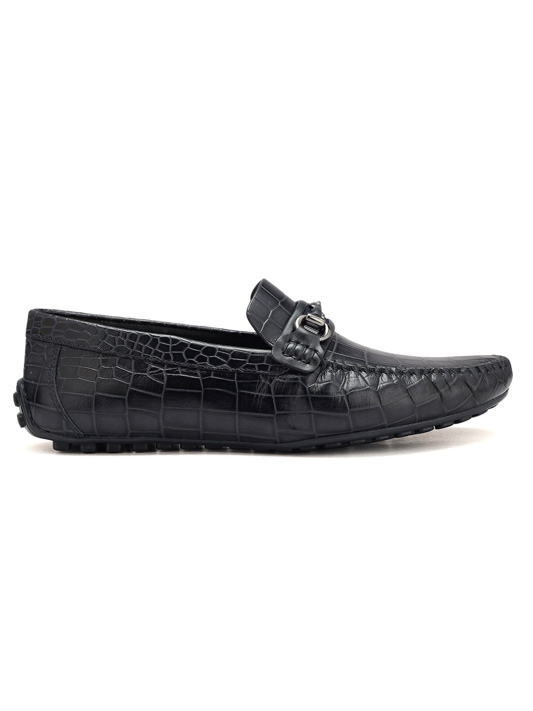ROSSO BRUNELLO MEN NAVY MENS MOCCASINS