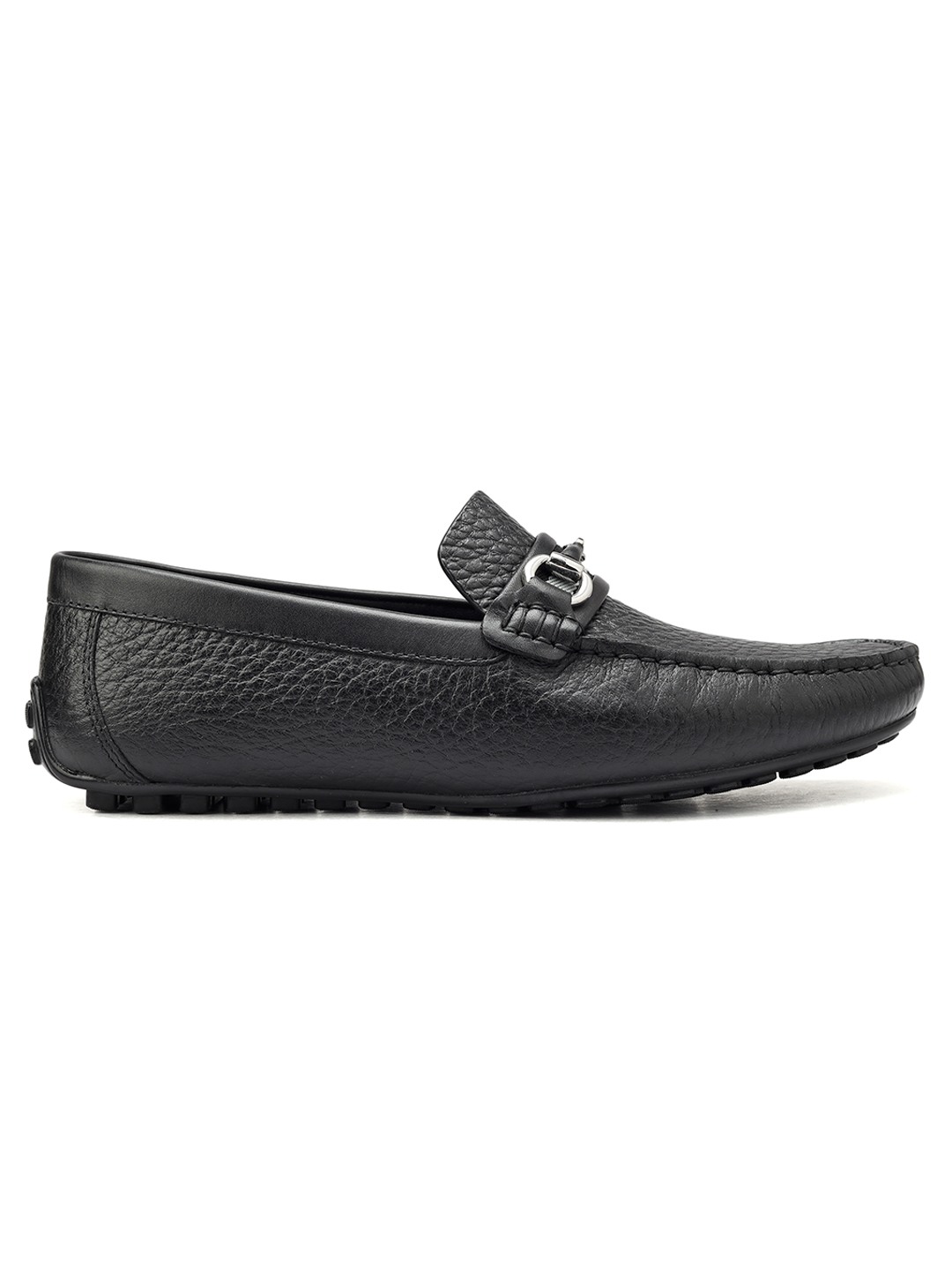 ROSSO BRUNELLO MEN BLACK LOAFERS