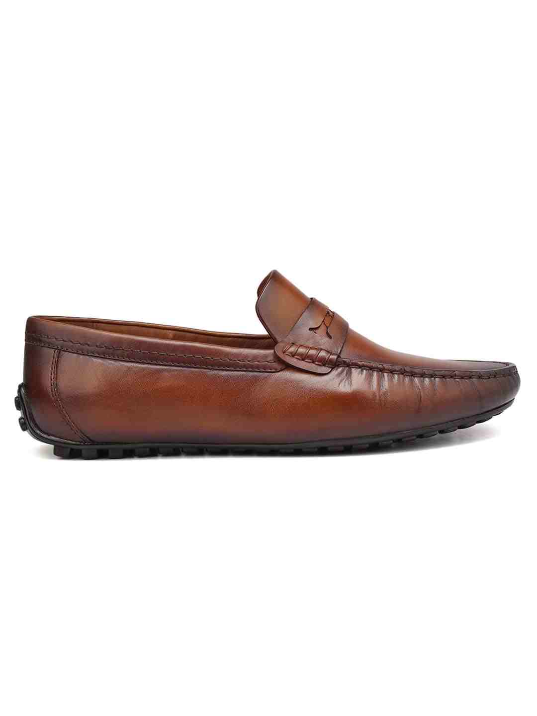 ROSSO BRUNELLO MEN TAN MENS MOCCASINS