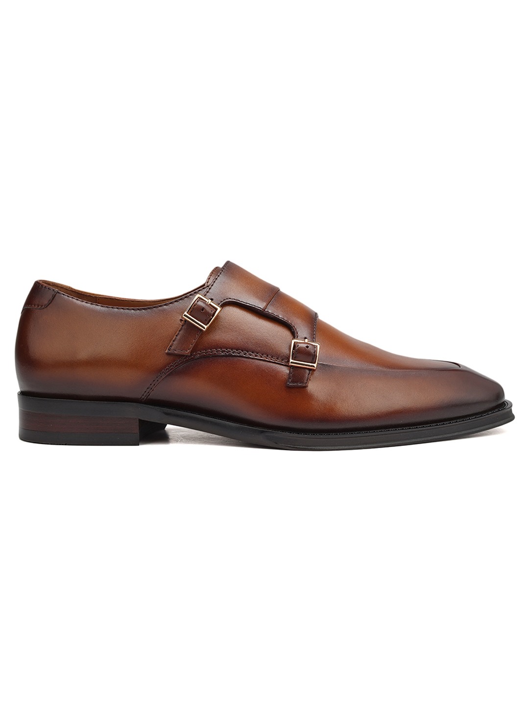 ROSSO BRUNELLO MEN TAN MONK STRAP