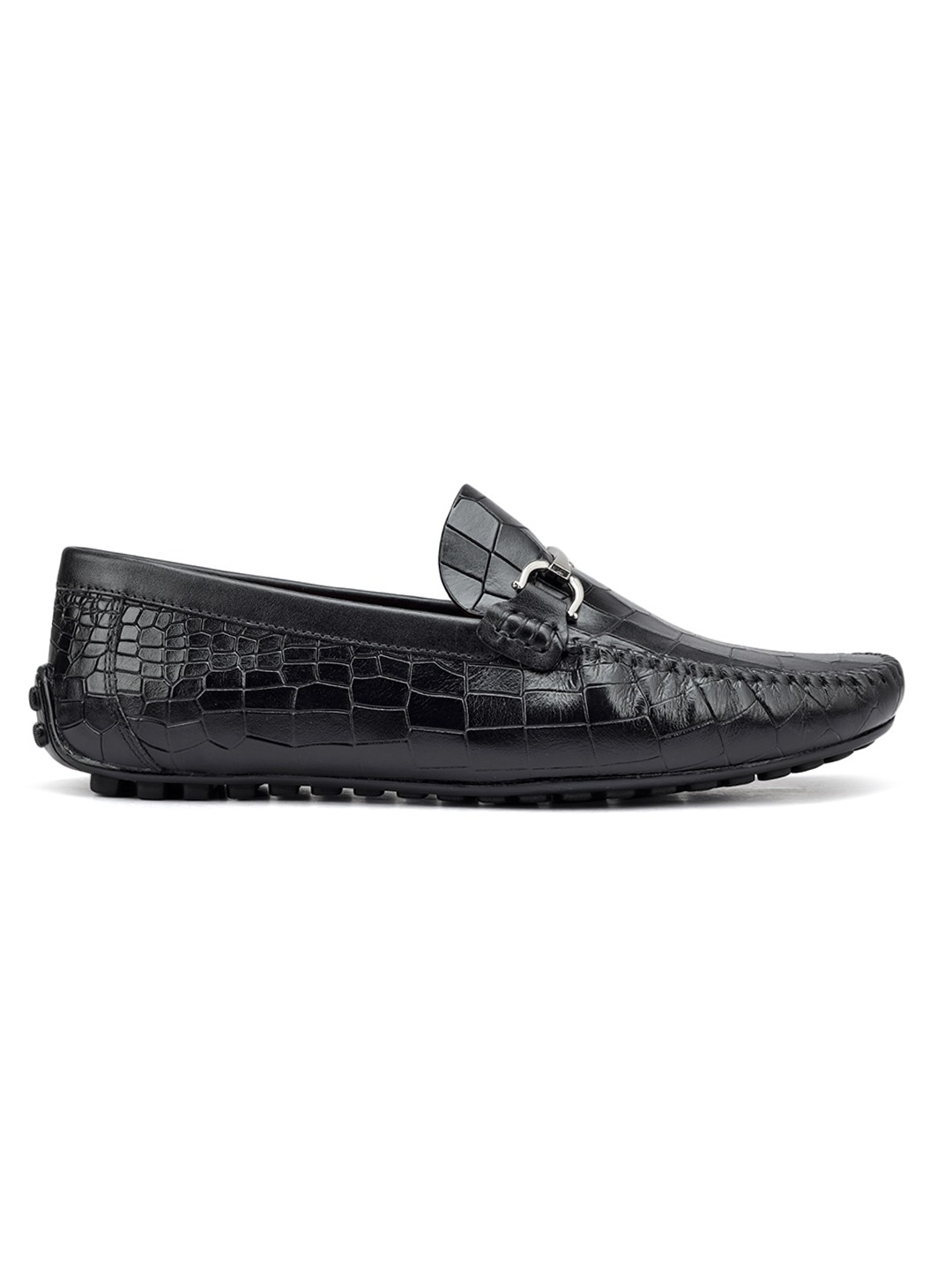 ROSSO BRUNELLO MEN BLACK MENS MOCCASINS