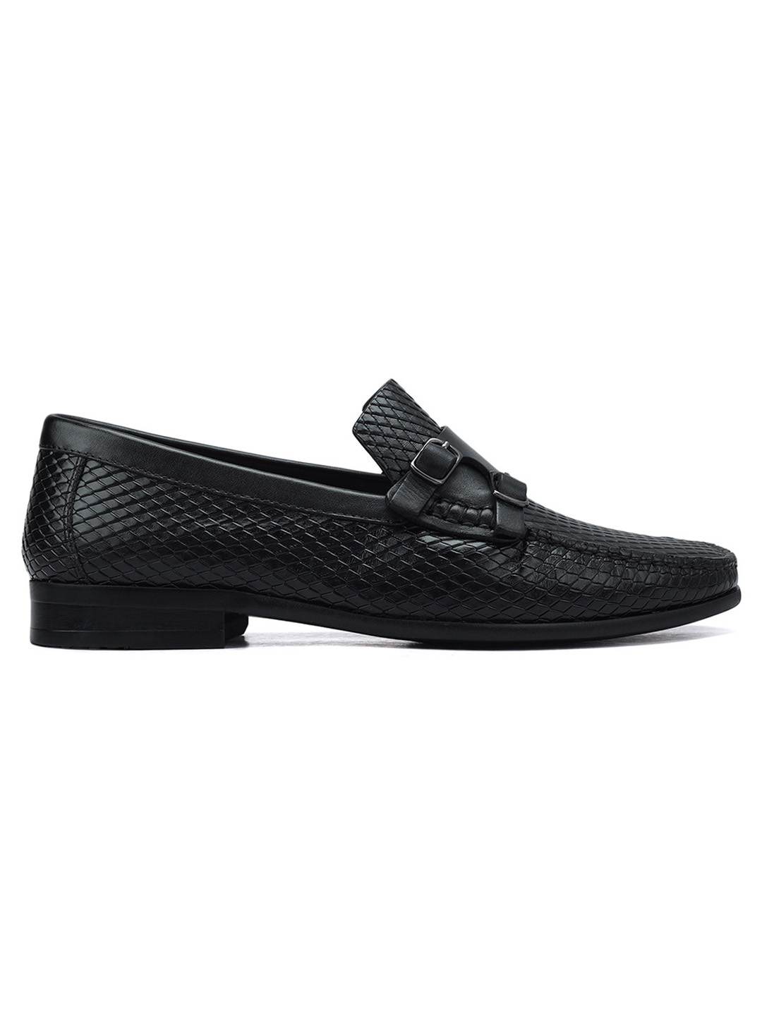 ROSSO BRUNELLO MEN BLACK MENS MOCCASINS