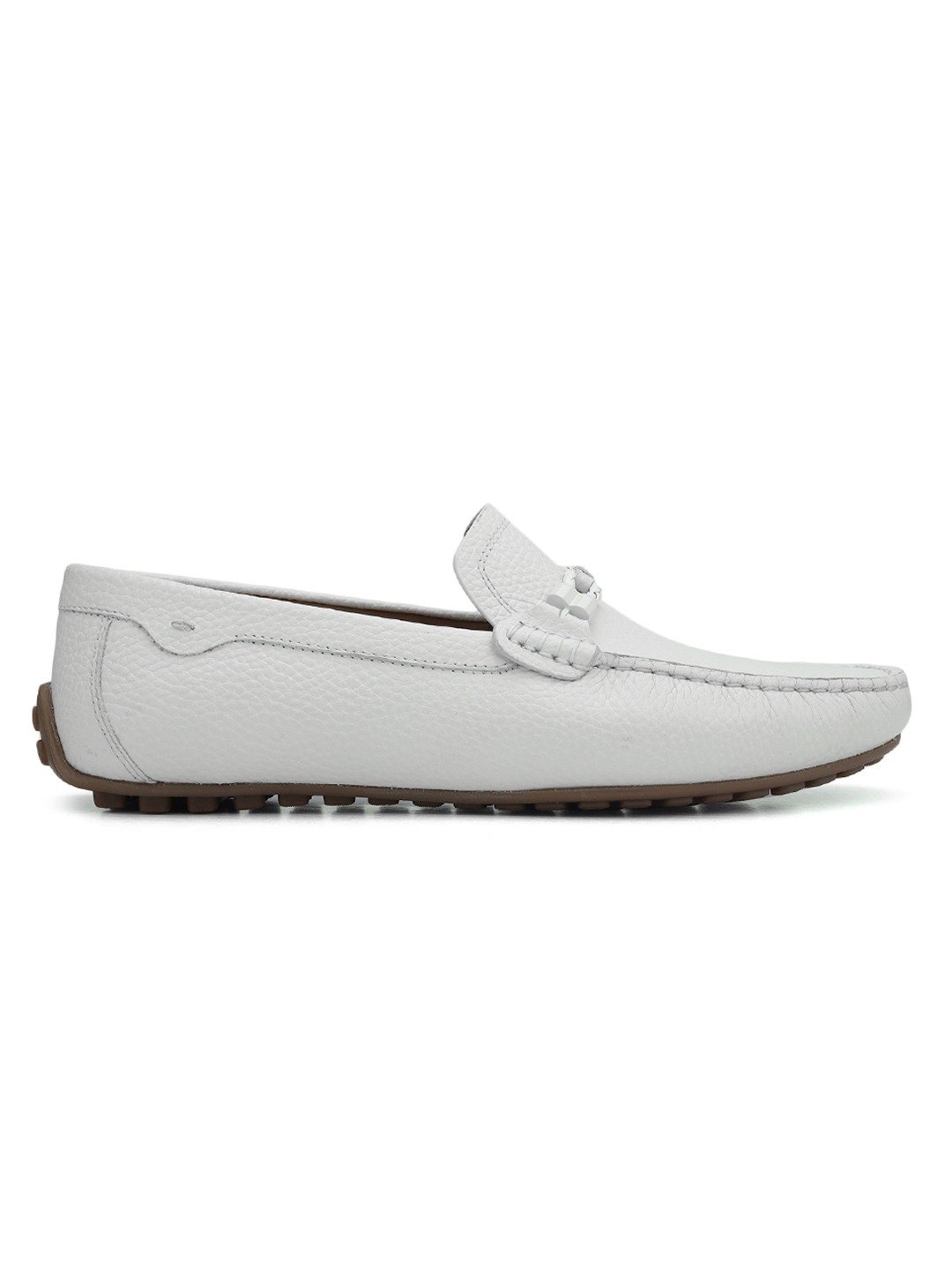 Rosso Brunello Men'S White Mocassins
