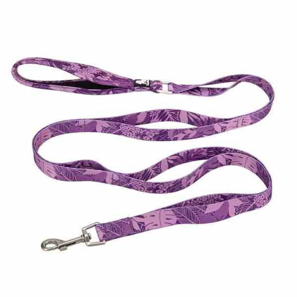 Barkbutler Truelove Floral Pet Leash Multi Handle - Camouflage Purple
