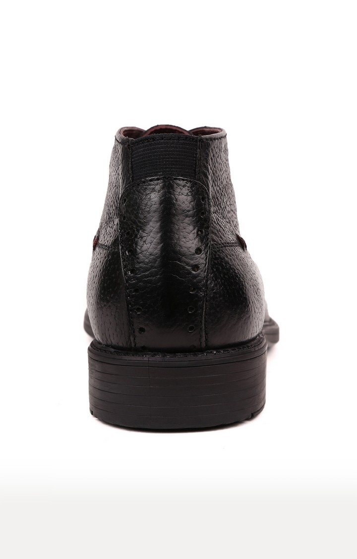 MASABIH | Masabih Genuine Leather Black Chukka Boots  3