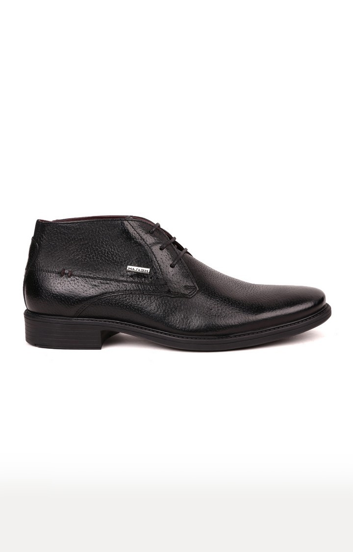 MASABIH | Masabih Genuine Leather Black Chukka Boots  2