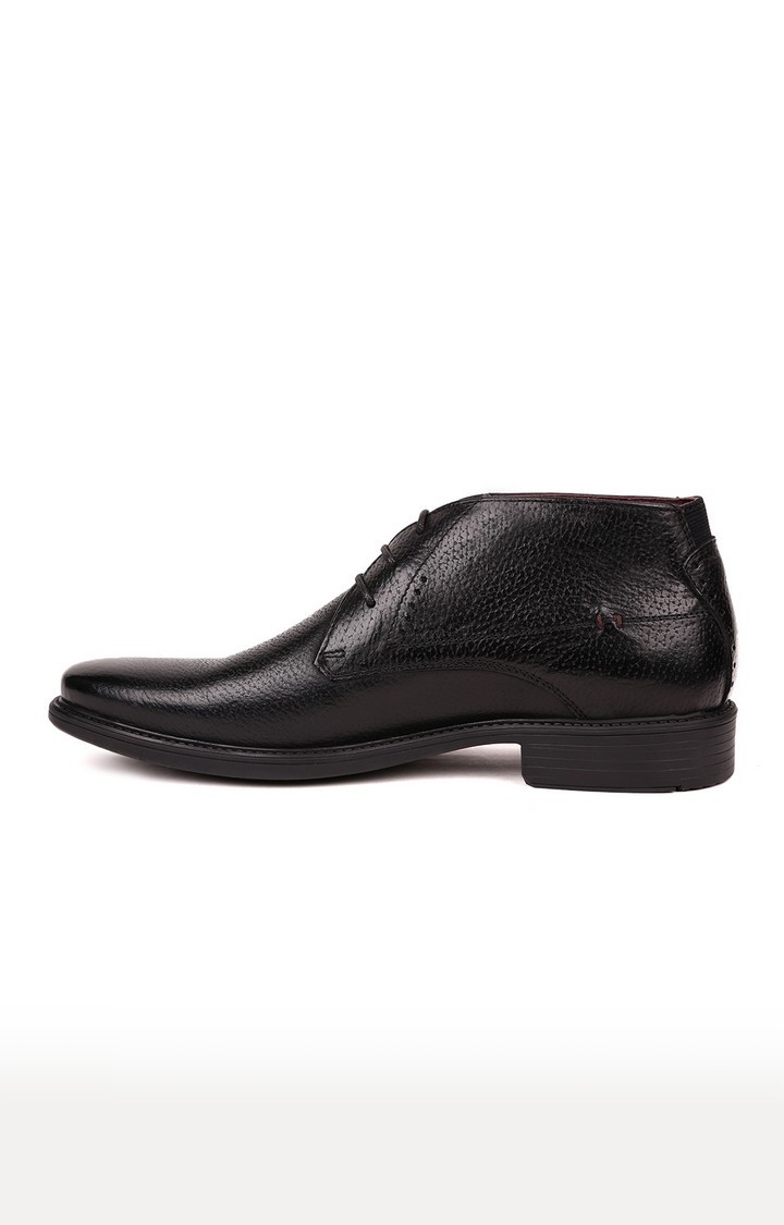 MASABIH | Masabih Genuine Leather Black Chukka Boots  1