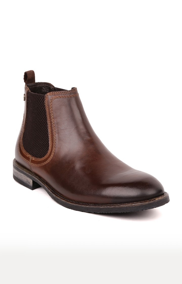MASABIH | Masabih Genuine Leather Brown Chelsea Boots 0
