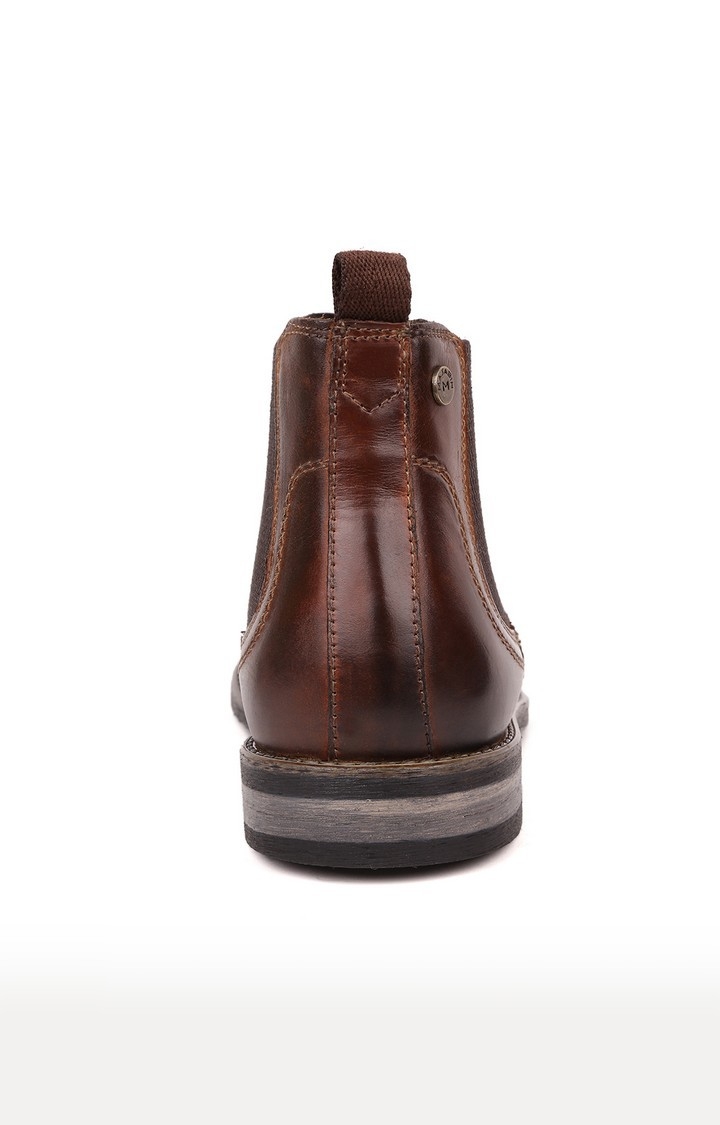 MASABIH | Masabih Genuine Leather Brown Chelsea Boots 3