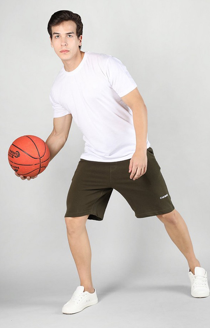 Olive green basketball shorts on sale