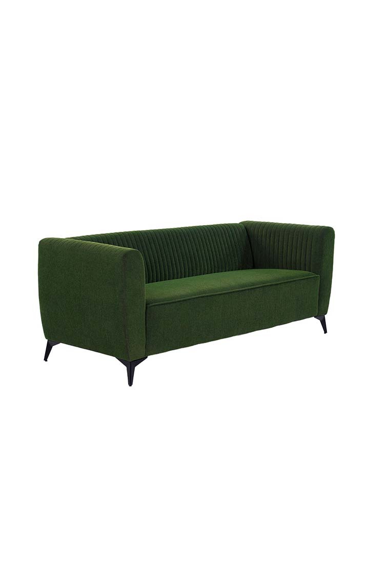 neudot Diva Sofa for Living Room |3 Persons Sofa|Premium Fabric with Cushioned Armrest | Solid Wood Frame|3 Seater in Emerald Green Color