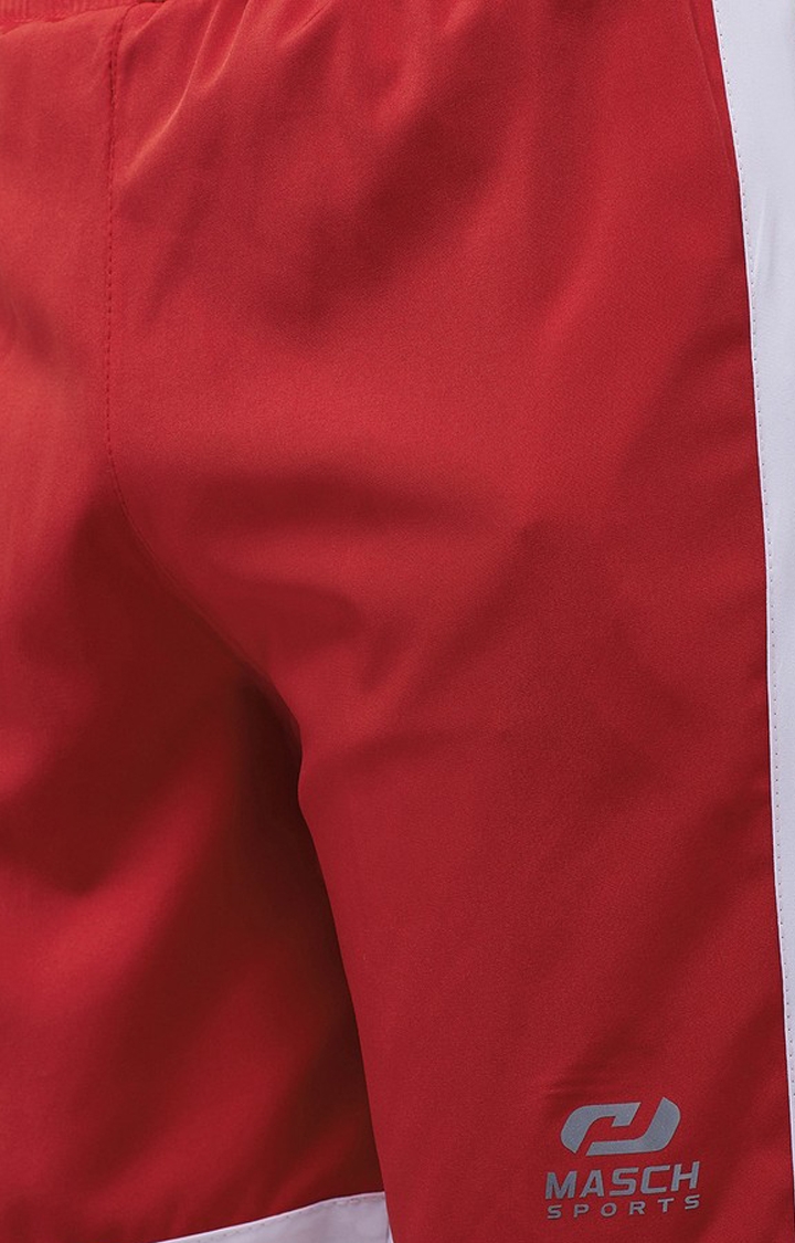 Masch Sports | Red Colourblock Activewear Short 5