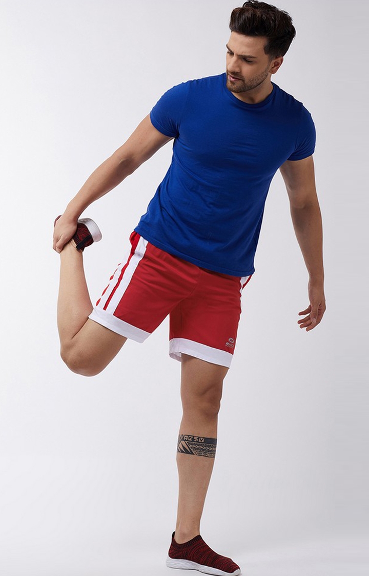 Masch Sports | Red Colourblock Activewear Short 2