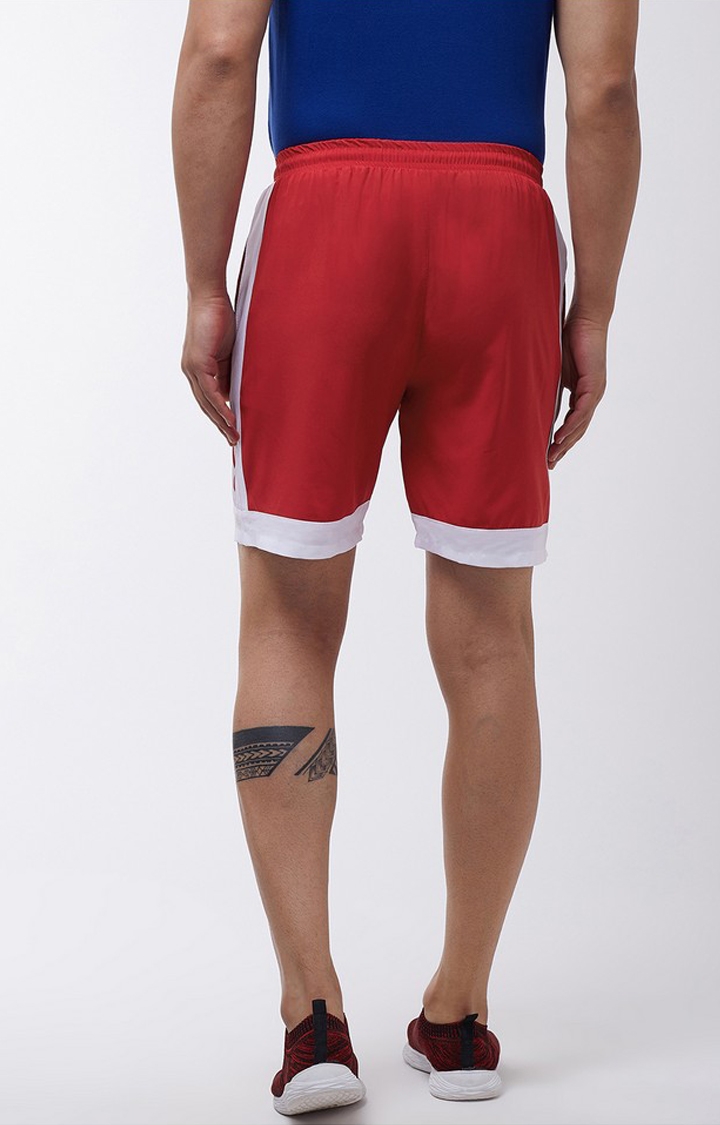 Masch Sports | Red Colourblock Activewear Short 4