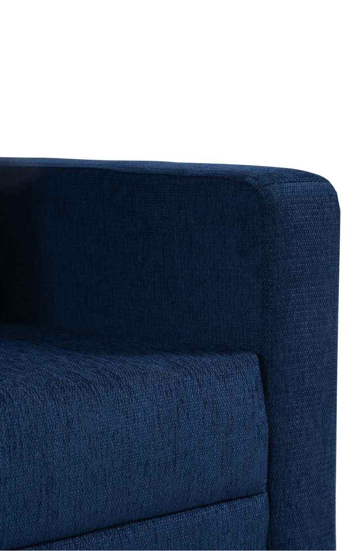 neudot Saya Sofa for Living Room | 1 Persons Sofa| Premium Fabric with Cushioned Armrest | 12 Months Warranty| Solid Wood Frame| 1 Seater in Saya Blue Colour