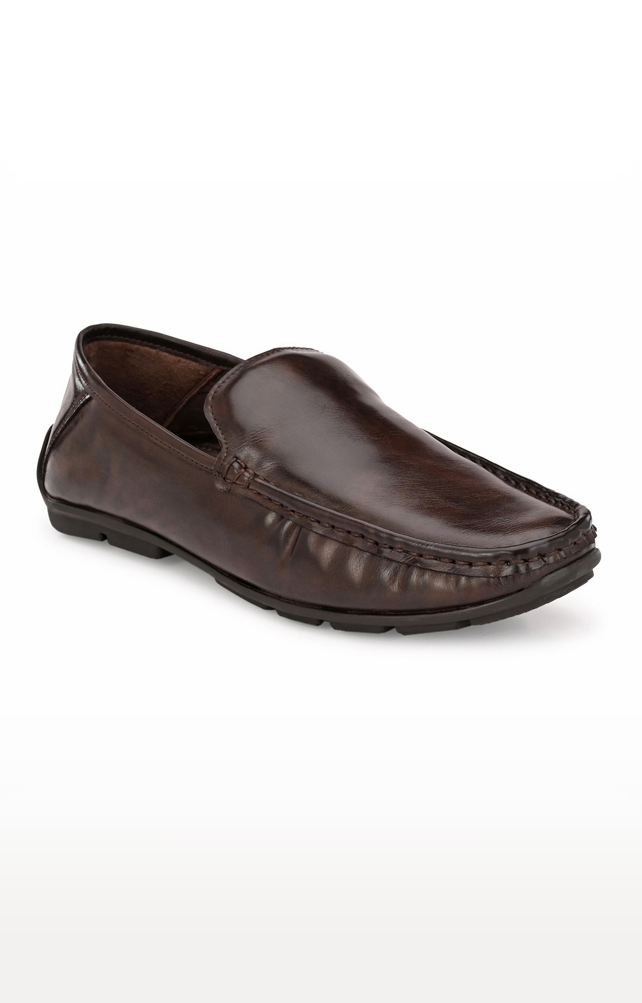 Hitz | Hitz Brown Casual Loafers with Slip-On Fastening  0