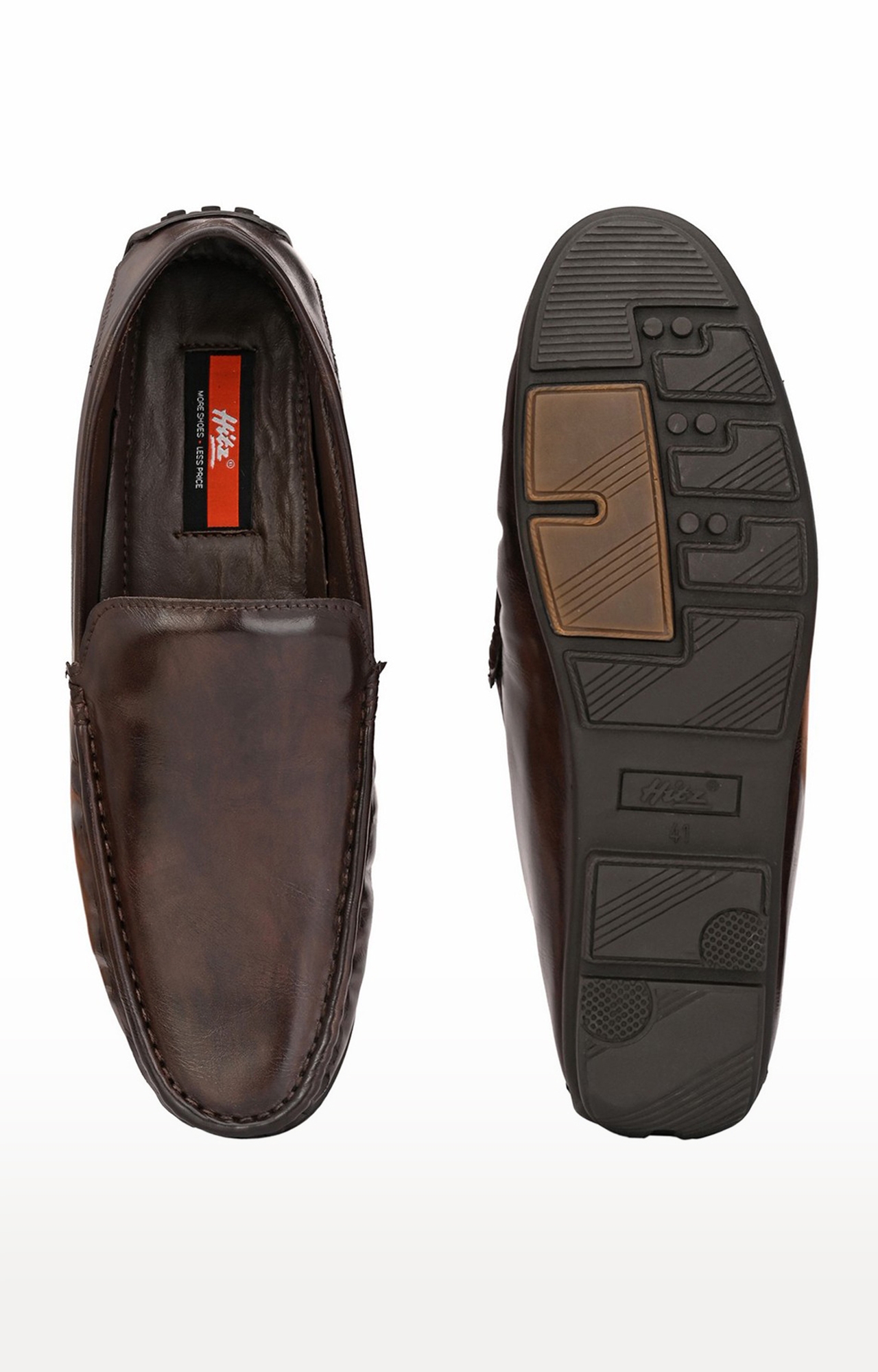 Hitz | Hitz Brown Casual Loafers with Slip-On Fastening  3
