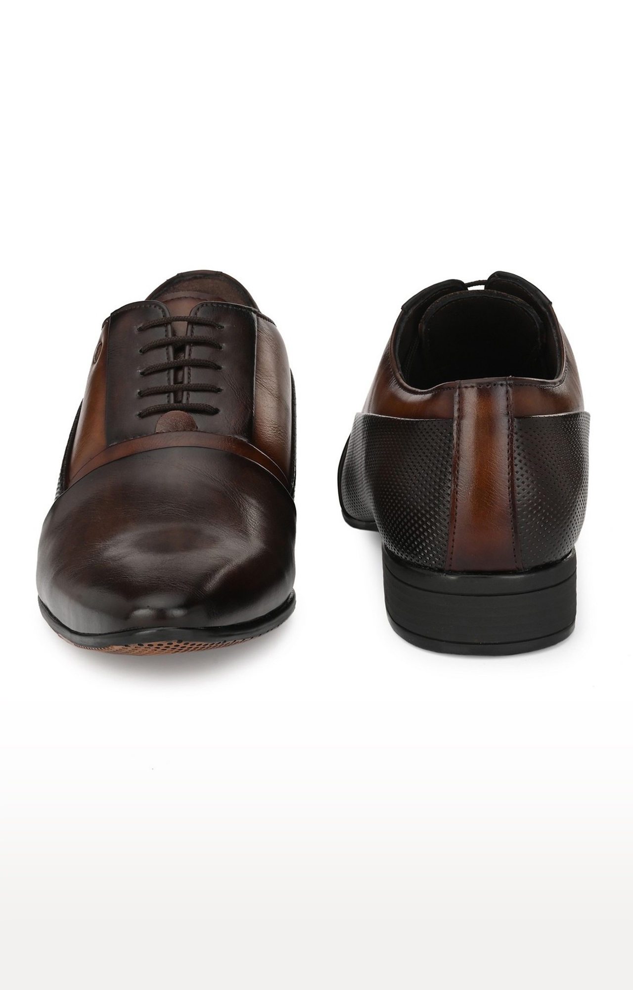 Hitz | Hitz Brown Coco Derby Formal Lace-Up Shoes for Men  2