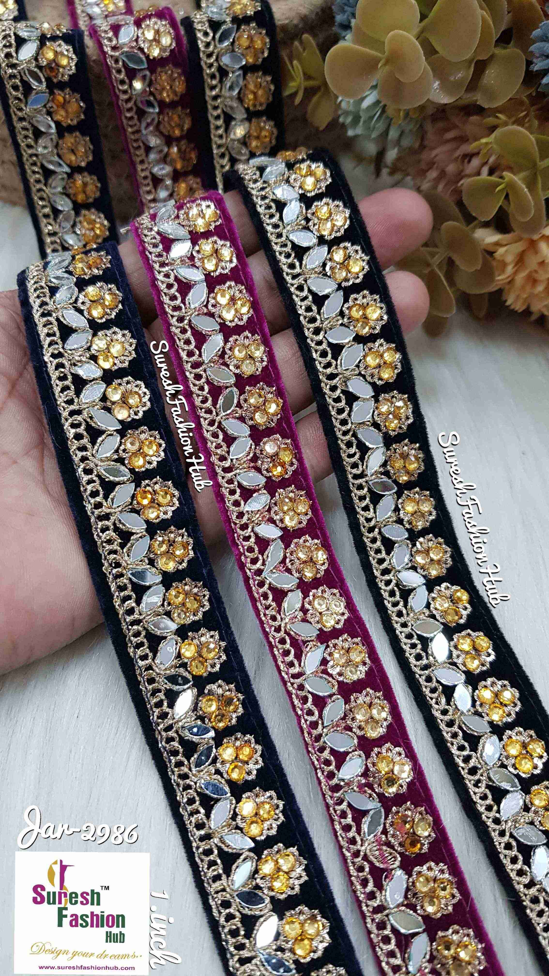 Nevy Blue Velvet Jewel Fusion