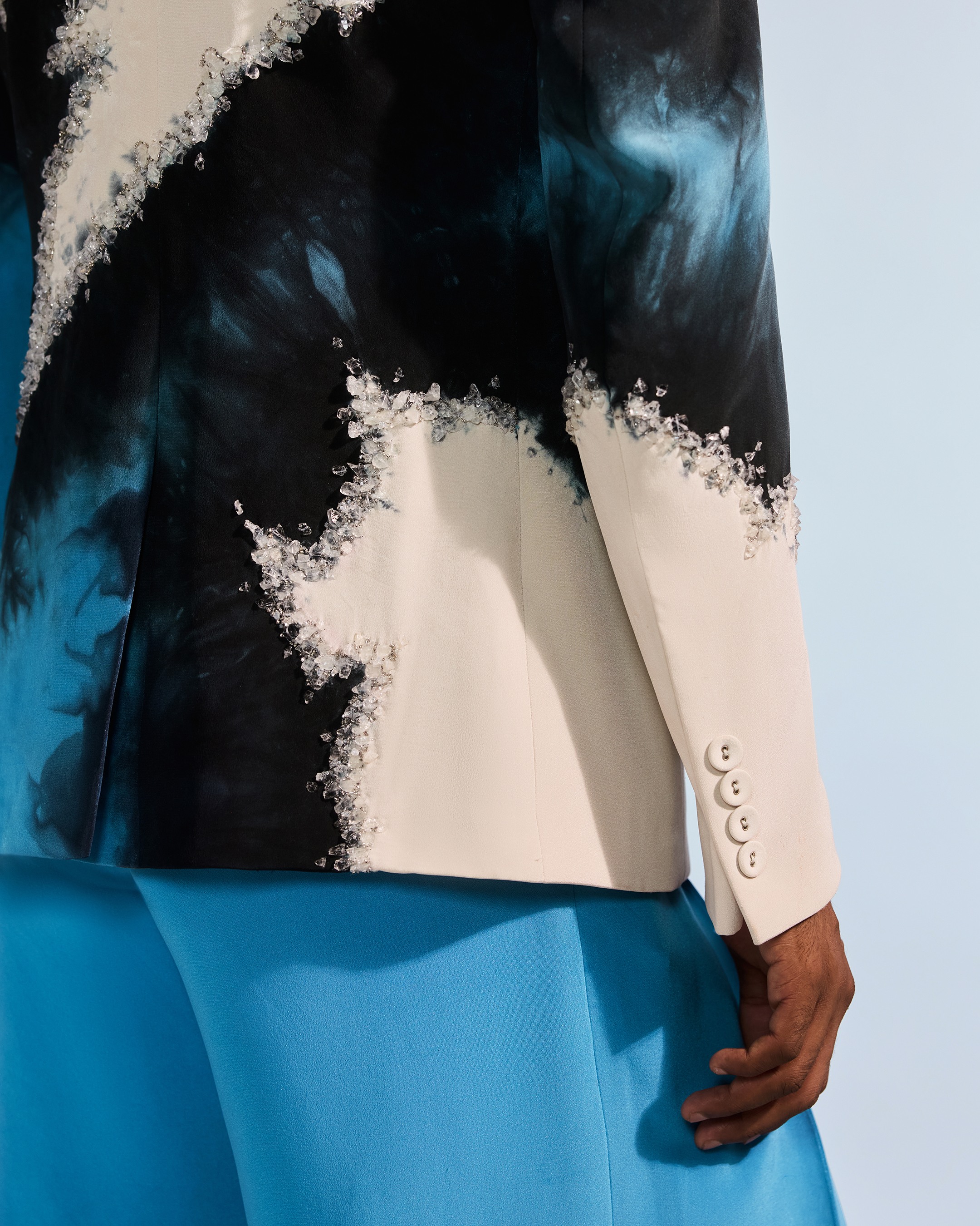 Crystalled Tie-dye Jacket