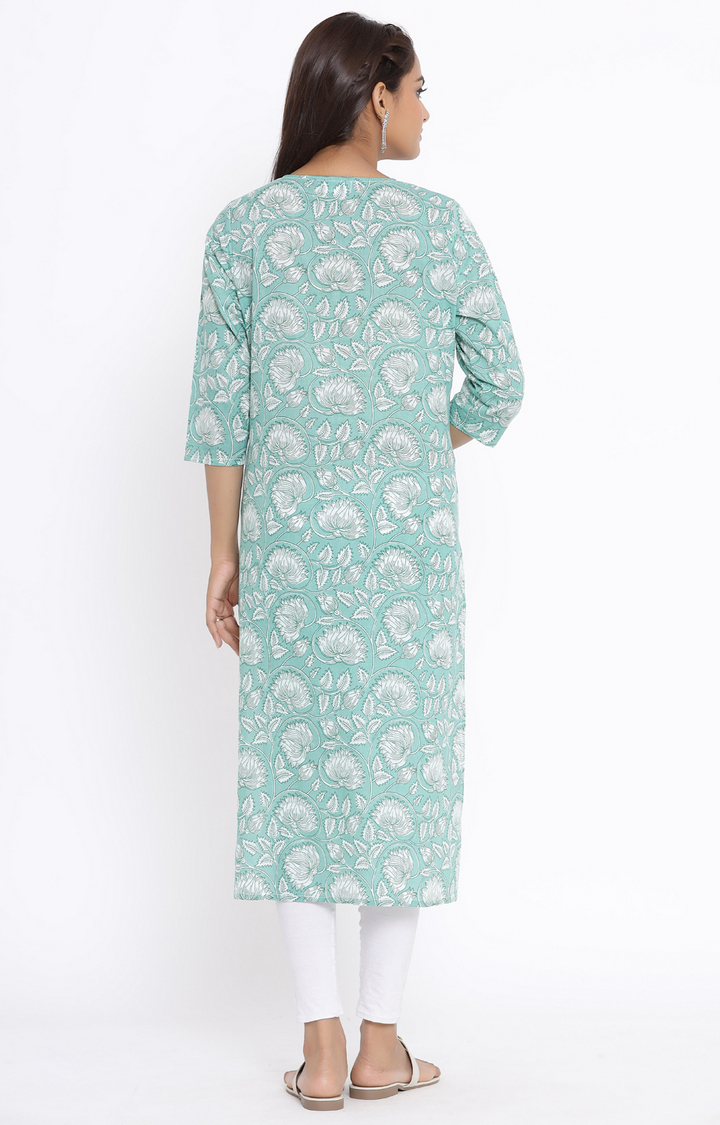 Miravan cotton printed Straight kurta for women's / girls 