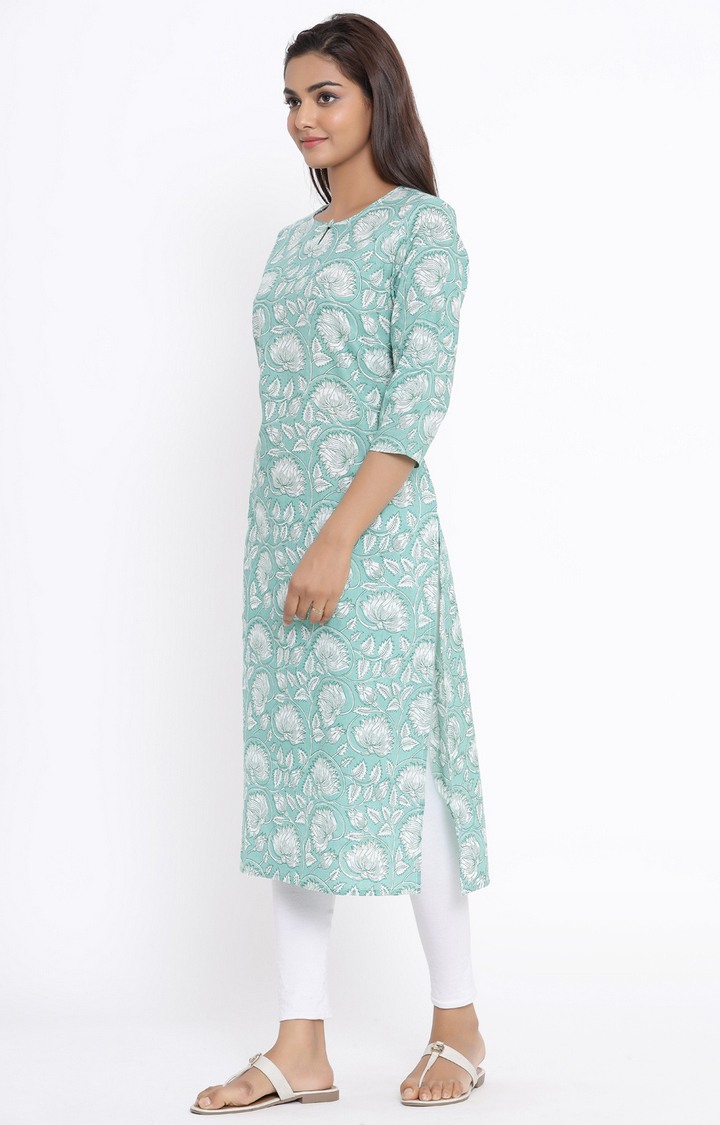 Miravan cotton printed Straight kurta for women's / girls 