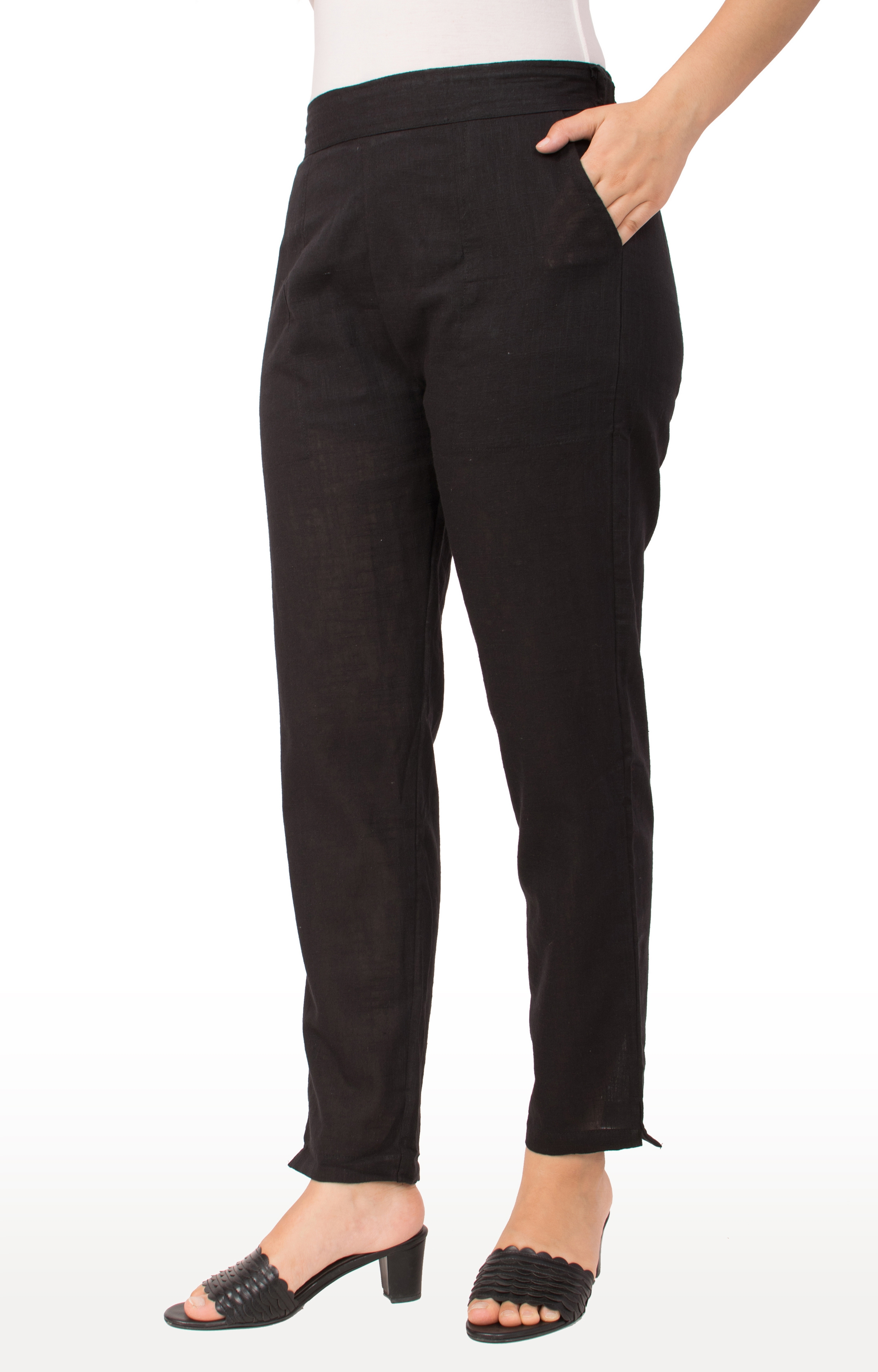 Miravan | Miravan Cotton Solid Straight Regular fit Casual Trouser Pant for Women's & Girls 2