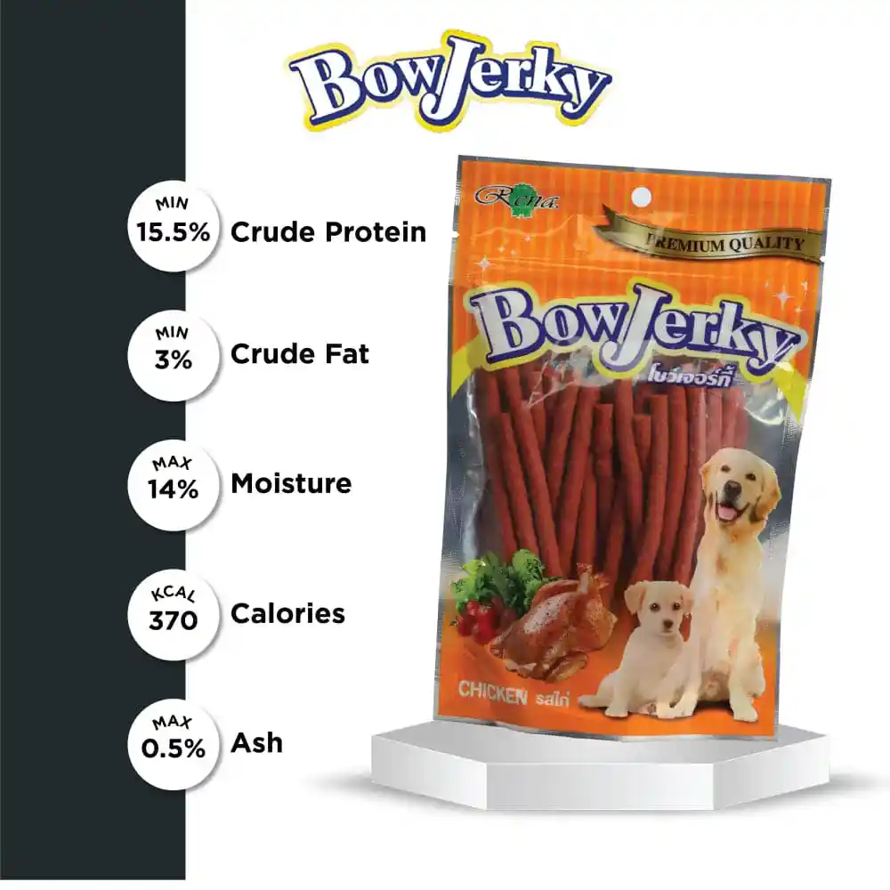 Rena BowJerky Chicken Sticks Dog Treats, 200 g