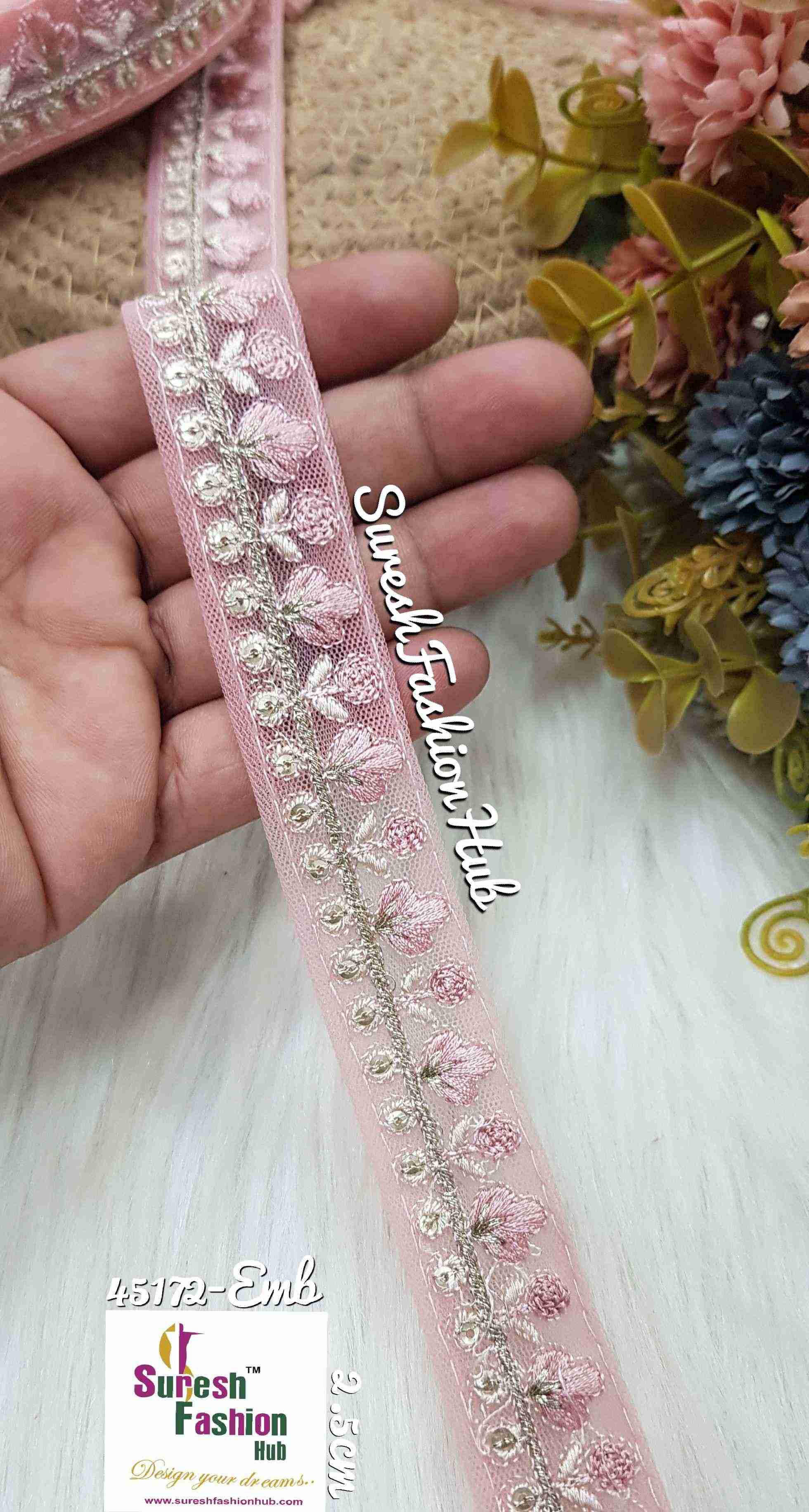  Radiant Light Pink Threaded Designer Trim