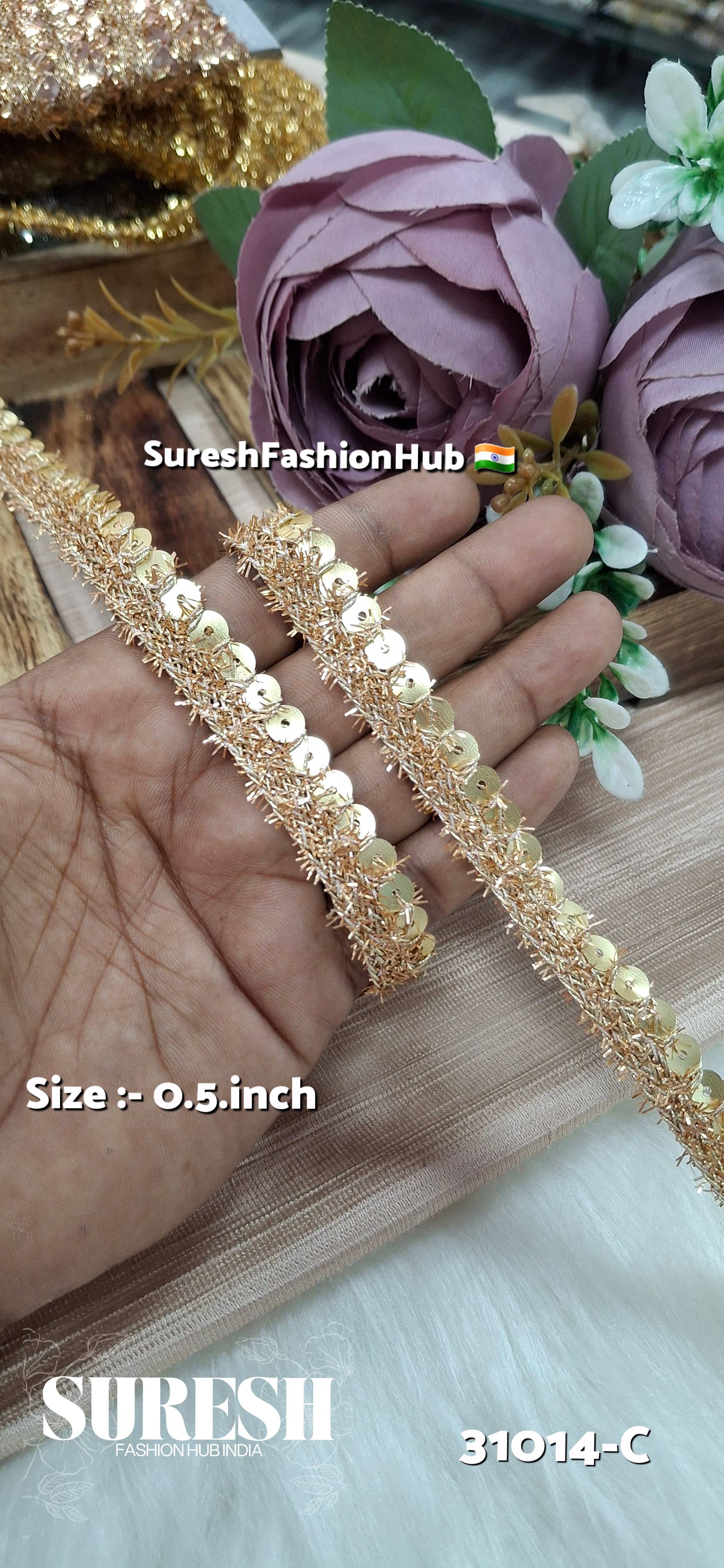 Pearl Sequin Fringe Jhalar Lace