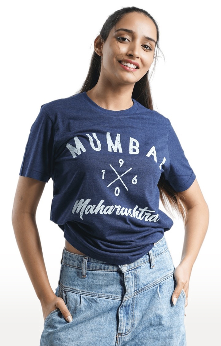 Unisex Mumbai 1960 Maharashtra Tri-Blend T-Shirt in Navy