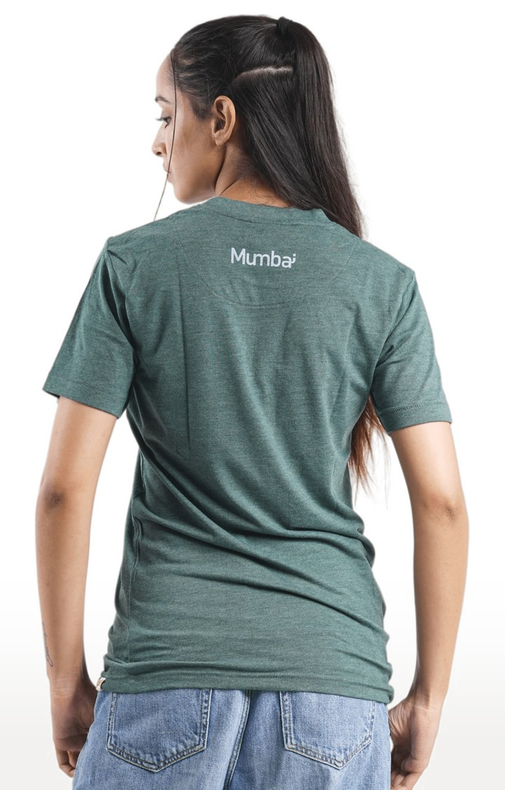 Unisex Mumbai Retro Tri-Blend T-Shirt in Bottle Green
