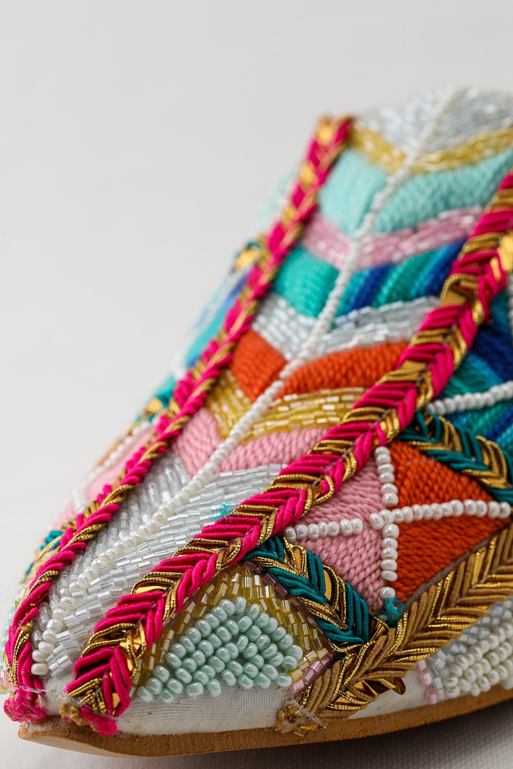 Multi Color Leather Embellished HANDCRAFTED MULES