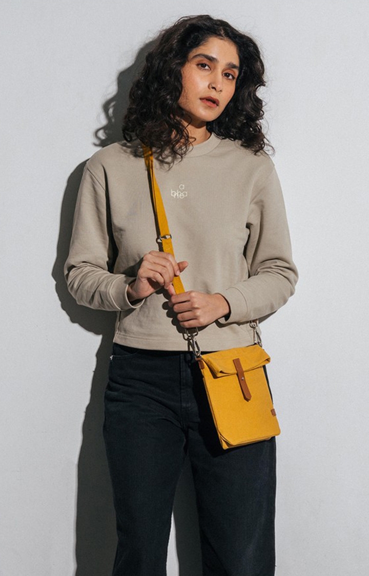 DailyObjects | Women's Mustard Yellow Scout  Crossbody Bag 4